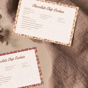 Christmas Recipe Cards, Colorful Recipe Card, 10 Different Templates, 4x6 Recipe Card Template, Digital Editable Holiday Template