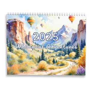 2025 Wall Calendar | Whimsical Animals Exploring Famous US Tourist Spots | Animal illustrations | Gift for Travelers and Adventure Seekers