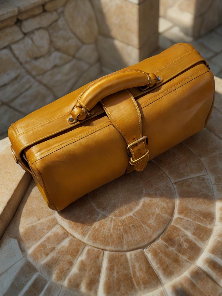 Tan Leather Doctor Bag, Cognac Brown Travel Satchel, Vintage Style Handbag, Made in Spain, Professional Unisex Bag
