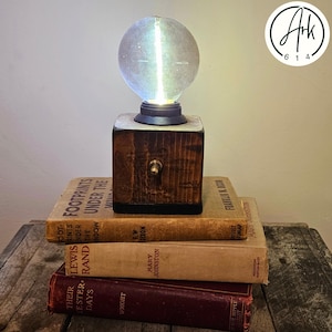 Industrial Style Reclaimed Wood Table Desk Lamp with Vintage Edison Style Bulb Options