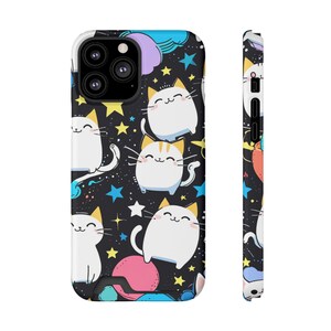 Étui de téléphone cool avec emplacement pour carte - Étui de téléphone cool avec emplacement pour carte pour une organisation intelligente. Chats, Chats