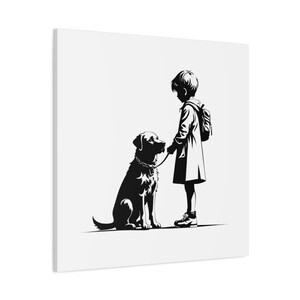 No. 28 - Child with Dog Canvas Print - Unique Street Art - Child with Dog Canvas Print - Unique Street Art