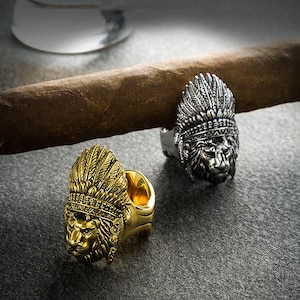 lion ring cigarette holder Multifunctional Cigar Portable Personality Holding Ash Cigarett [Fashionable Gold Lion Cigarette - Etsy
