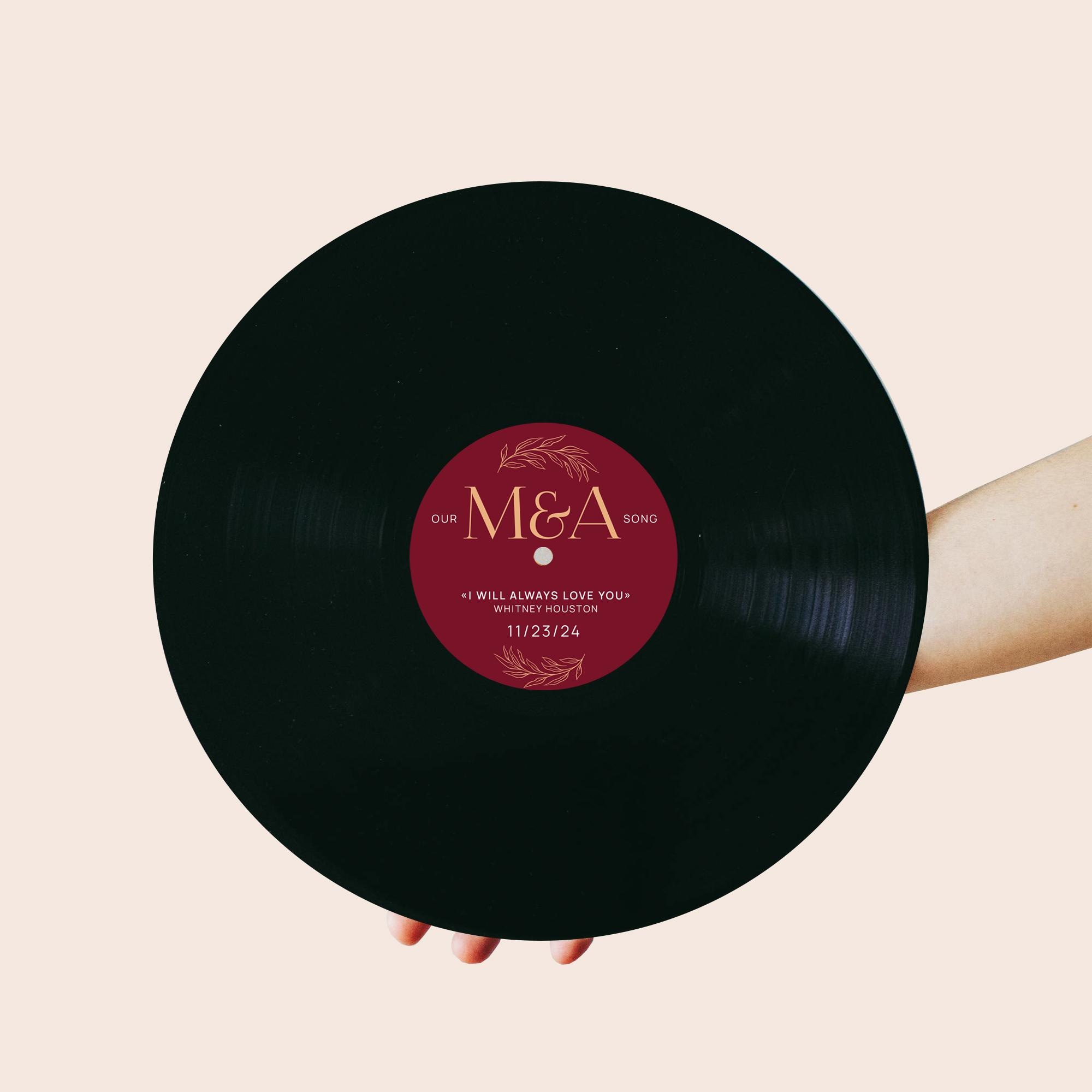 Personalized Vinyl Record Center Labels – Custom 12-inch Design - Etsy