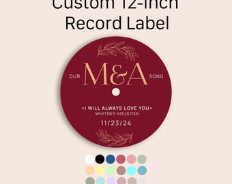 Etichette personalizzate per dischi in vinile - Design personalizzato da 12 pollici