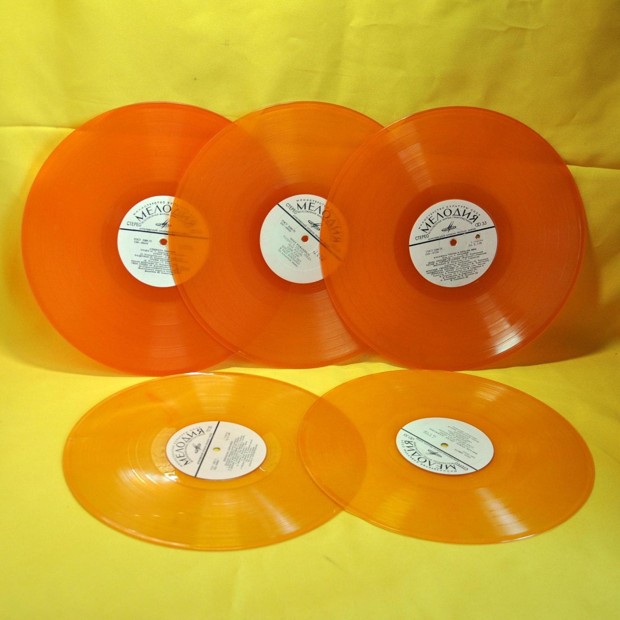 The Skatalite! オレンジビニールレコード カラフルなヴィンテージビニールレコード – 12インチ クラフトや壁飾り