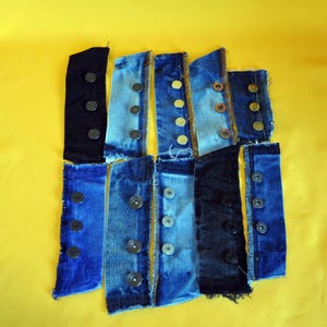 Juego de 10 botones vintage para bragueta de mezclilla: piezas únicas de vaqueros reciclados