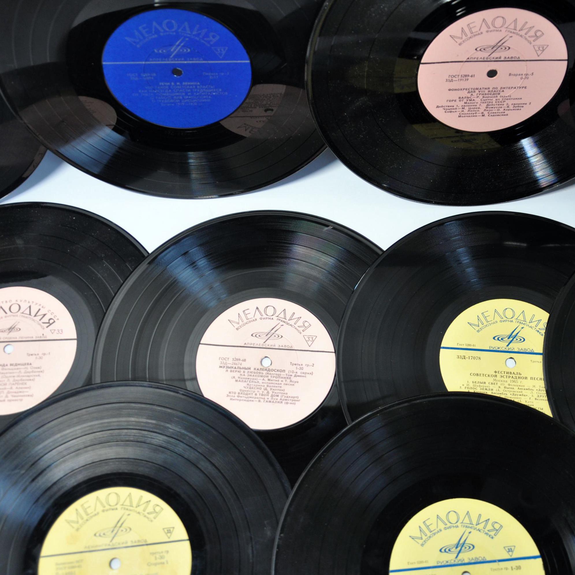 レコード　レトロ　セット ヴィンテージビニールレコードセット：10インチクラフト