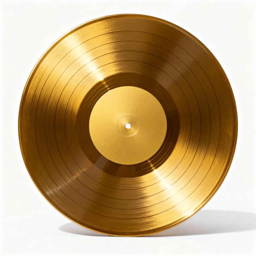 Blank Gold Vinyl Record: 12
