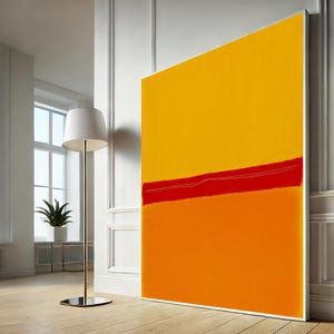Mark Rothko Abstract Print, Yellow Orange Color Field Canvas, Modern Minimal Wall Art, Canvas Wall Art, Ready to Hang