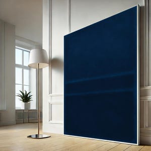 Mark Rothko Dark Blue Canvas Wall Art Print – Deep Abstract Color Field Painting for Modern Interior Decor