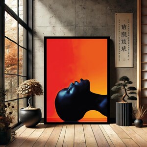 African Black Woman Home Decor Canvas Wall Art Modern Canvas Wall Art- Print , Abstract Wall Decor for Home Decor