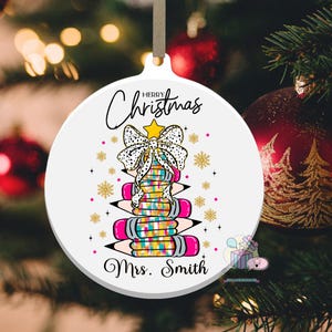 TEACHER CHRISTMAS ORNAMENT | Christmas Teacher Gift |Merry Teacher | Teacher Christmas gift | Christmas Teacher present | Christmas Gift