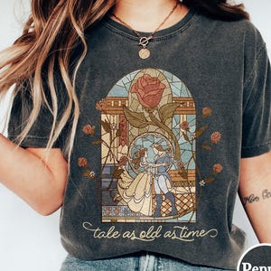 Vintage Tale as Old as Time Shirt, Retro Beauty and the Beast T-Shirt, Disney Princess Shirt, Belle Princess Tee