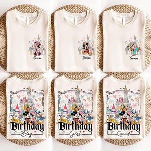 Personalized Disney Birthday Shirt, Disney Birthday Boy Girl, Disney Birthday Squad, Mickey & Friends Birthday Trip Tees, Best Birthday Ever