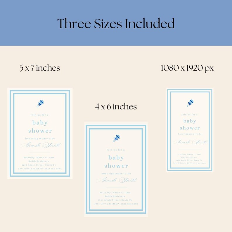 Editable Baby Shower Invitation Template Baby Rattle Gender Neutral ...