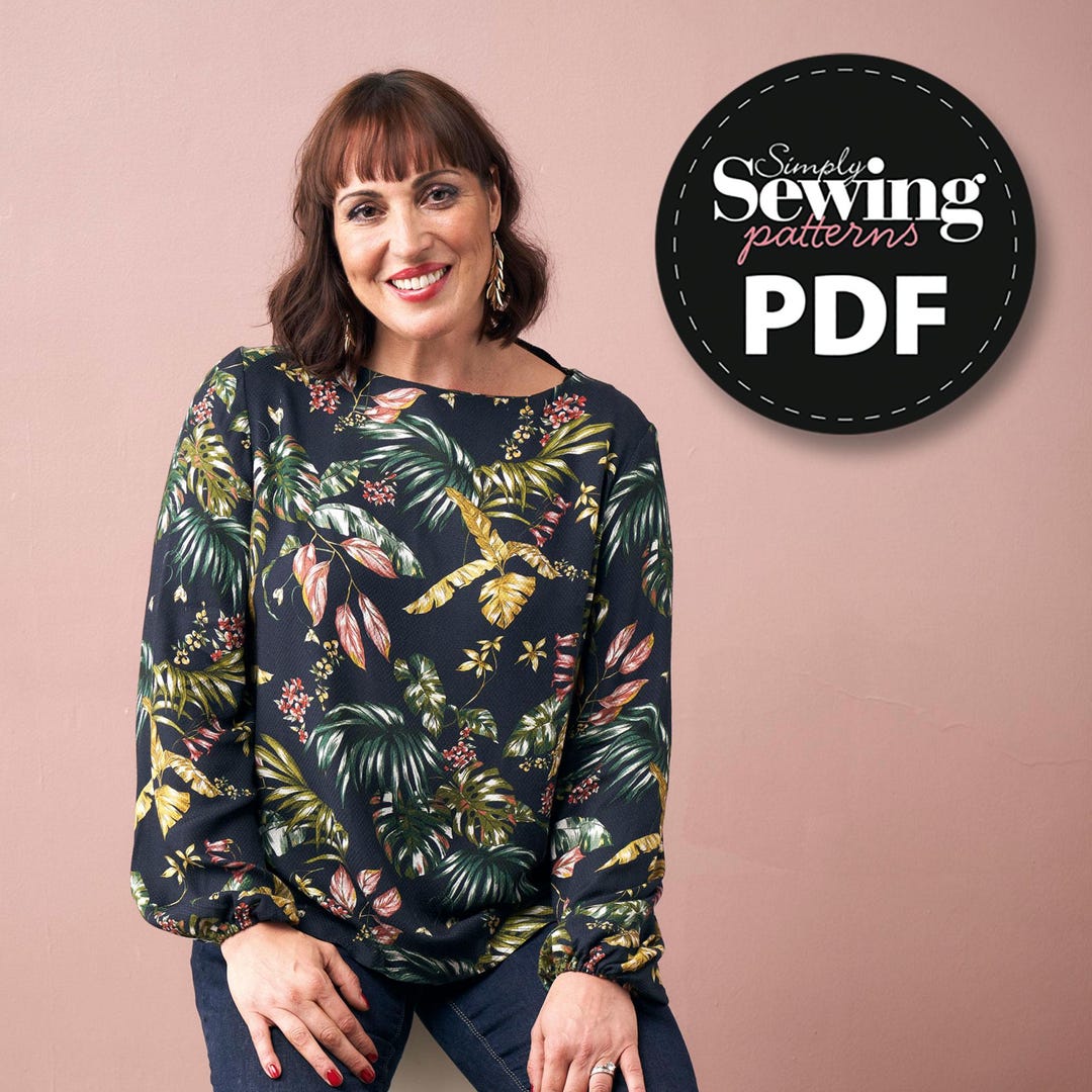 PDF Top Pattern, Wrap Top, Easy Top, Sewing Pattern, Everyday Top ...