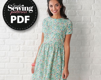 Liberty Dress PDF Sewing Pattern: Fitted Summer Dress (Sizes 6-20)