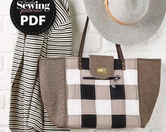 PDF City Shopper Bag Pattern, Bag, Tote Bag, Shopper, Everyday Bag, Digital Sewing Pattern, Classic Bag, Sewing Pattern, PDF Print Download