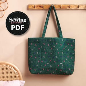 PDF Marie Tote Pattern, gesteppte Tasche, Tasche für den Alltag, digitales Schnittmuster, klassische Tasche, Schnittmuster, PDF Druck Download