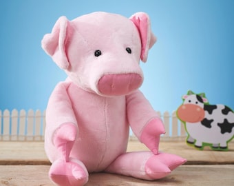 豚のぬいぐるみ型紙：子豚のぬいぐるみ（PDF型紙、即時ダウンロード）