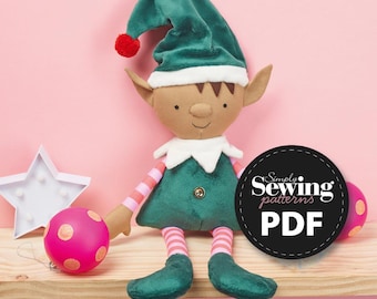 Elf Toy Sewing Pattern: Christmas Plushie (PDF Pattern)