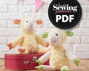 Lamb Plushie Sewing Pattern: Soft Toy Sheep (PDF Download)