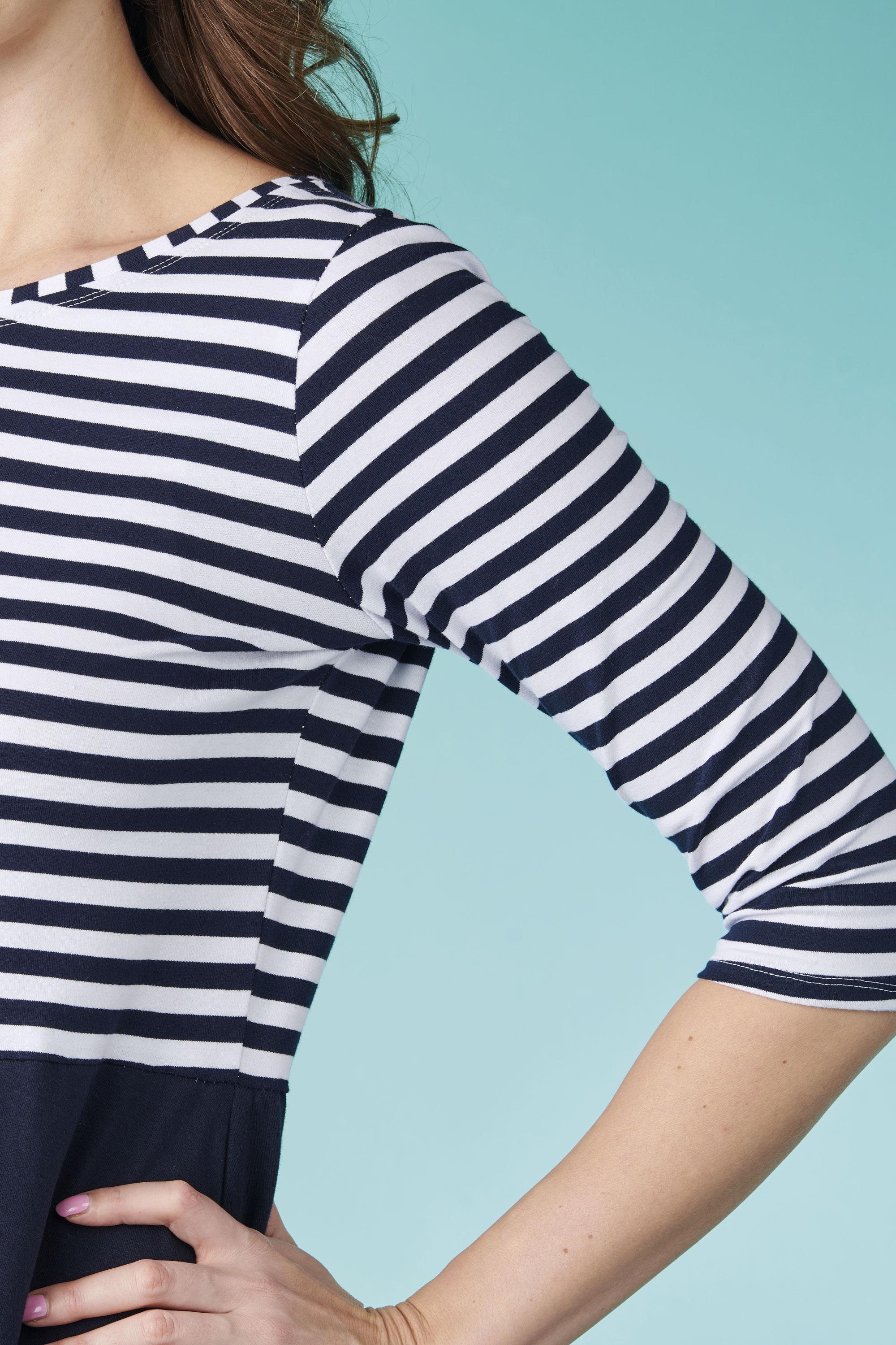 jersey skater dress pattern Breton Skater Dress Sewing Pattern: Long Sleeve Jersey (PDF Pattern)