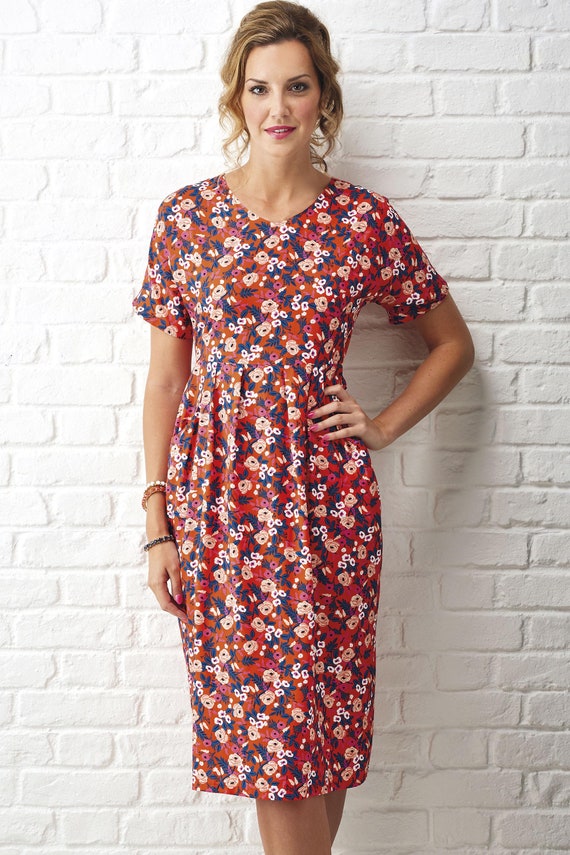 Adele Dress Sewing Pattern, Sleeve Midi Dress (PDF Pattern) - Etsy