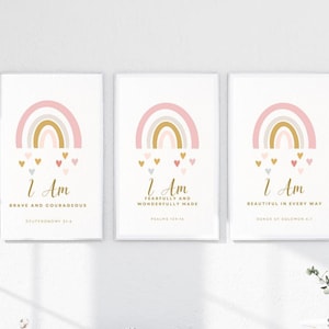 Versículos bíblicos para niños, arte mural, carteles de las Sagradas Escrituras, iglesia, decoración de la escuela dominical, educación cristiana, educación en el hogar, preescolar, impresión de las Sagradas Escrituras