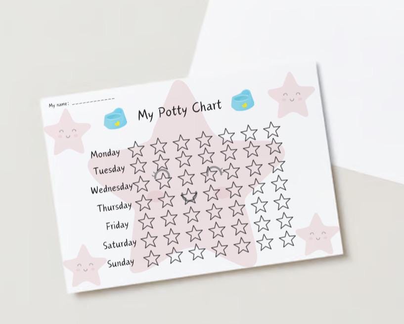 My Potty Chart / Potty Training Star Chart / Digital PDF Download Etsy