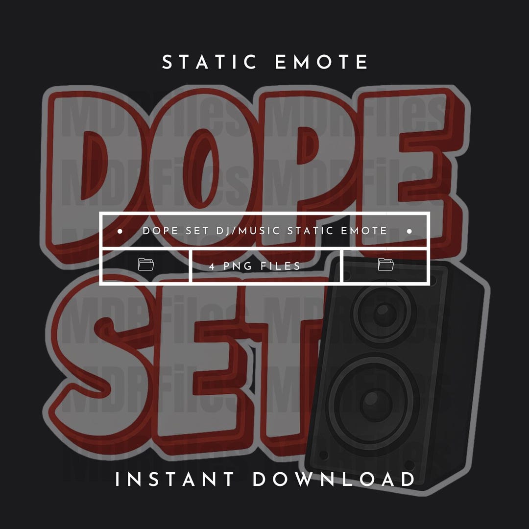 DOPE SET EMOTE for Music Streaming on Twitch + Kick + Youtube + Tiktok