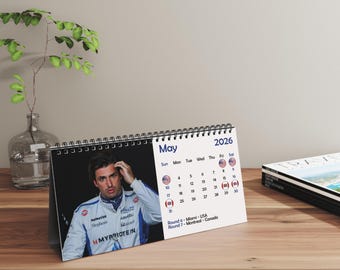 2026 Carlos Sainz Desk Calendar | 2026 Desk Calendar | Carlos Sainz | F1 Calendar | Formula 1 Gift | Formula 1 Race Calendar