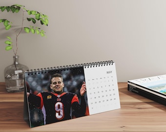 Joe Burrow Desk Calendar | 2026 Desk Calendar  | Cincinnati Bengals  | NFL Calendar | Football Poster | Joe Burrow
