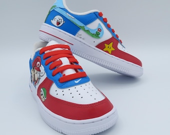 Nike Air Force 1 Kids Boy/Girl Super Mario Bros. Custom