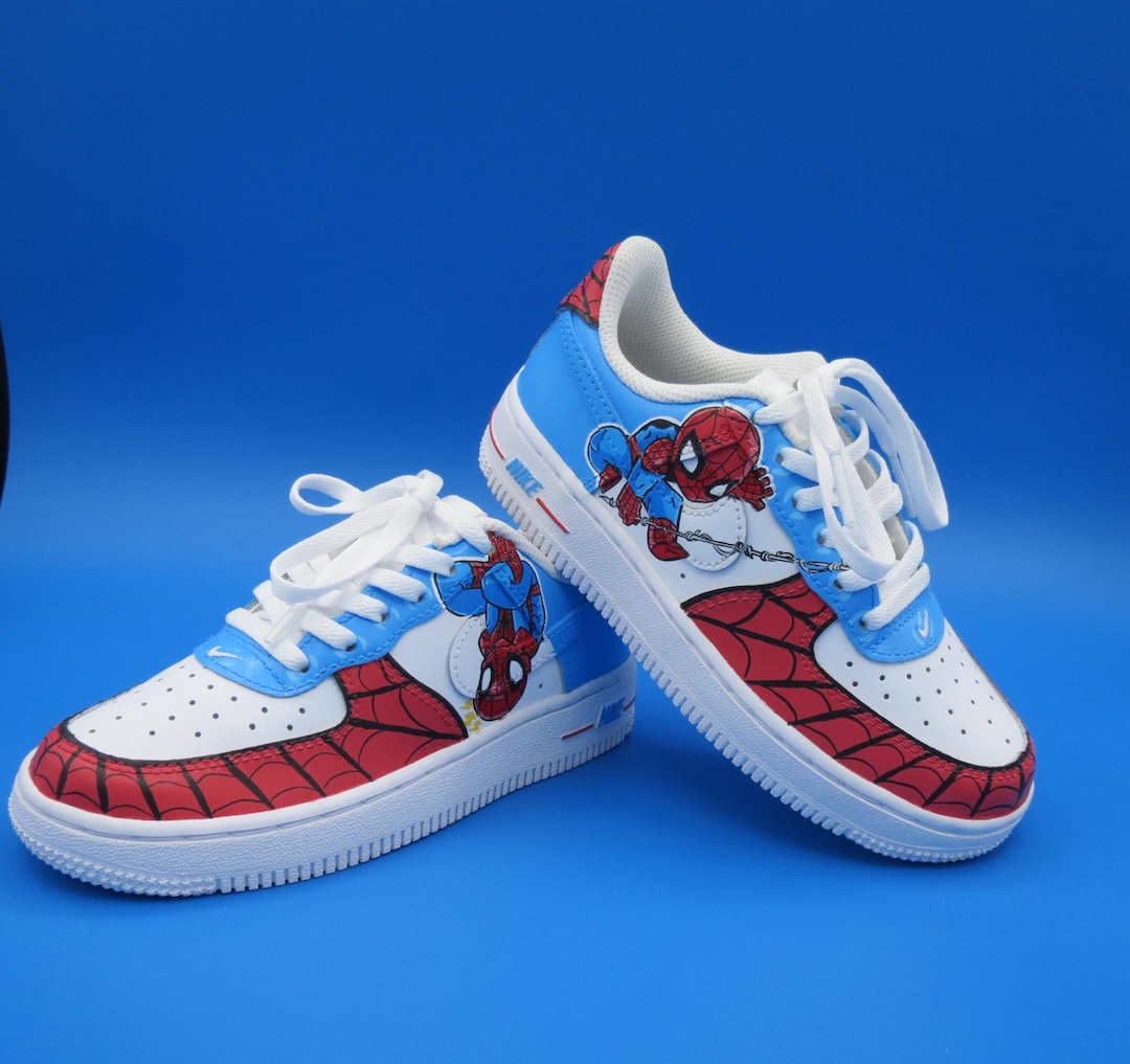 spider man nike air force ones