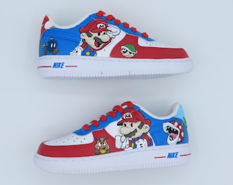 Nike Air Force Tenis Nike De Mario Bros Air Force Luigi Shoes