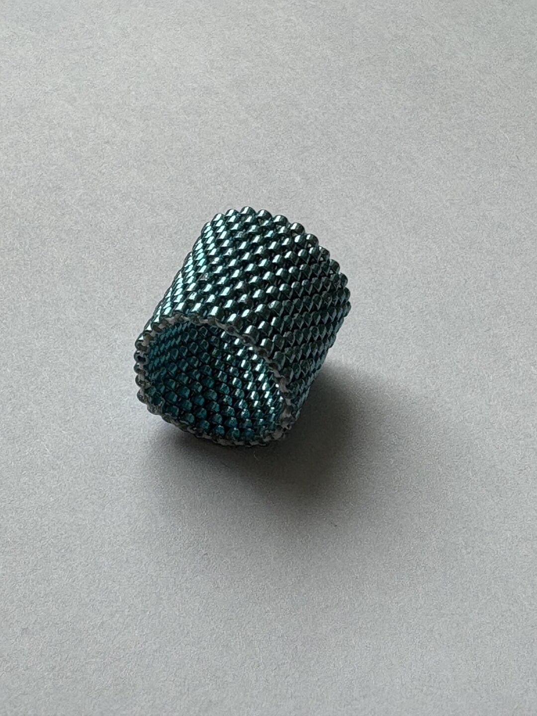 Handmade Dark Blue Beaded Ring: Japanese Miyuki Boho Statement Jewelry ...