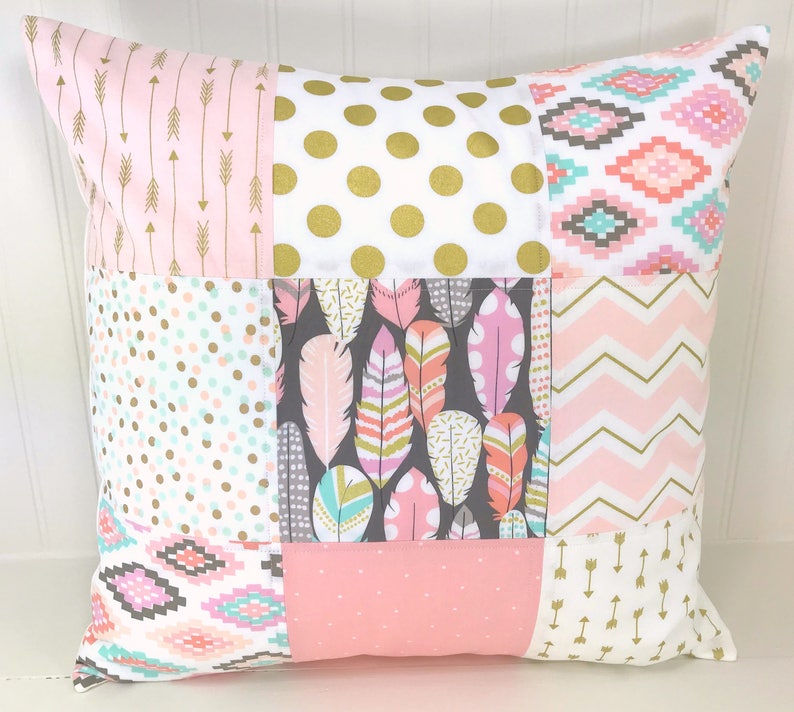 Boho Pillow Cover Girl Crib Bedding Nursery Throw Pillows Etsy
