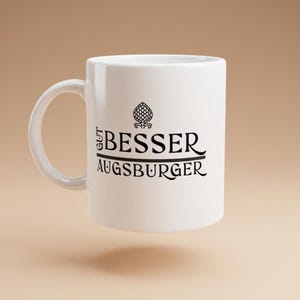 Augsburg stadsmok, Goed, beter Augsburg, Augsburg souvenir, cadeau, souvenirmok, toeristisch cadeau