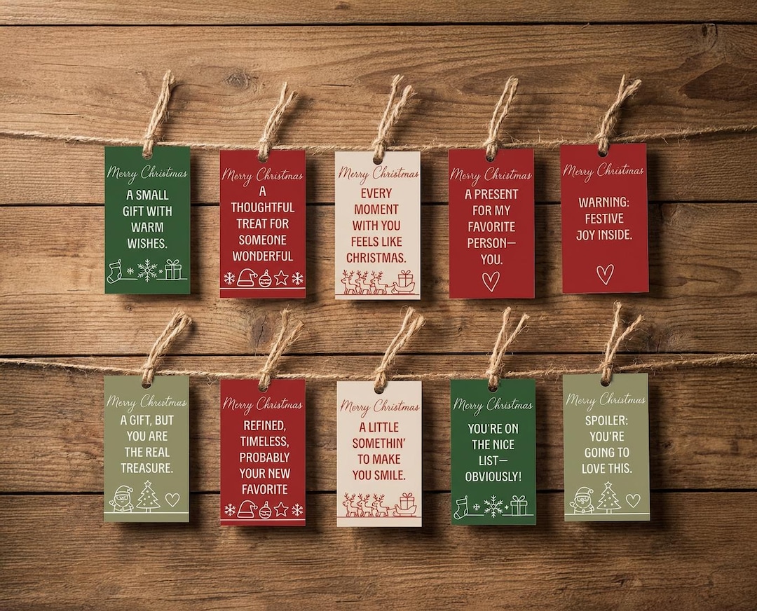 Printable Christmas Gift Tags With Heartfelt Messages for Family ...