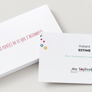 Jeu Instant ESTIME, Outil de développement personnel, Atelier bien-être, Outil de coaching, Cadeau de Noël original, Citations inspirantes