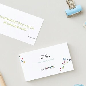 Jeu Instant GRATITUDE, Citations à méditer, Humeur positive, Rituel du matin, Outil de développement personnel, Cadeau de Noël original