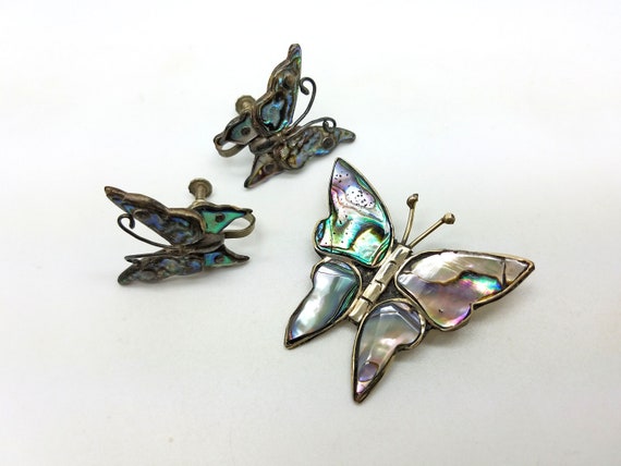 Mexican Sterling Silver Taxco and Alapaca Abalone… - image 2