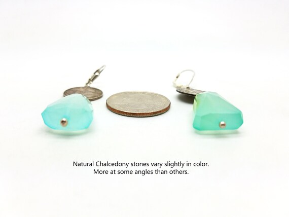 Antique Three Pence Coin and Chalcedony Drop Dang… - image 10
