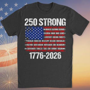 250 Strong 1776-2026 Shirt | Happy 250th Birthday USA | Patriotic 4th Of July Tee | America 250th Anniversary | Independence Day Shirt