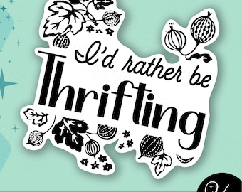 I'd Rather Be Thrifting  Pyrex Gooseberry Design, Retro DTF Print File, Sublimation Clipart, Cut File Digital Download PnG, SvG, JpG