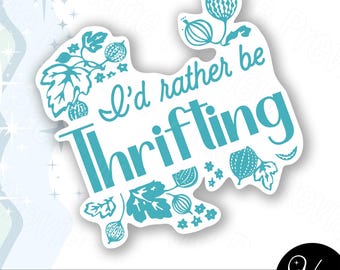 I'd Rather Be Thrifting Pyrex Turquoise Gooseberry Design, Retro DTF Print File Sublimation Clipart, Cut File Digital Download PnG, SvG, JpG