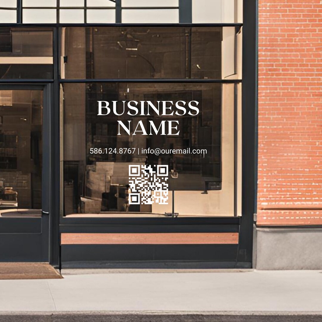 Customizable Business QR Decal | Your Company Name or Logo - Storefront ...