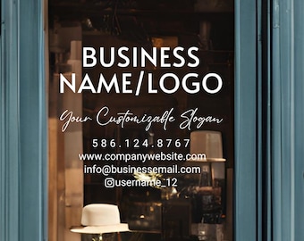 Customizable Window Decal | Your Company Name or Logo - Storefront Sticker - Business Window or Door - Personalized Lettering - Custom Shop